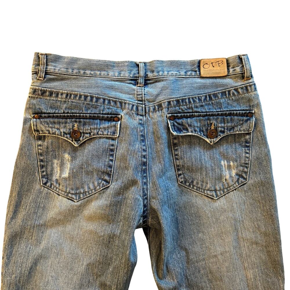 OTB One Tough Brand Men's Relaxed Straight Medium Wash Jeans Y2K Sz 38X32 - Picture 10 of 11